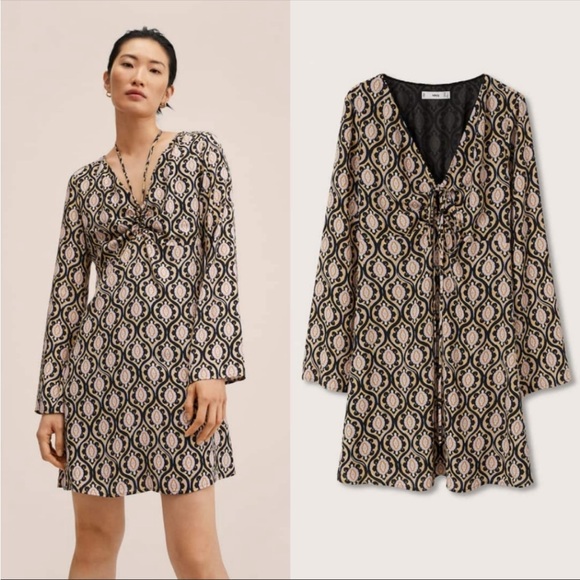 MANGO Geo Print Dress - Picture 3 of 4